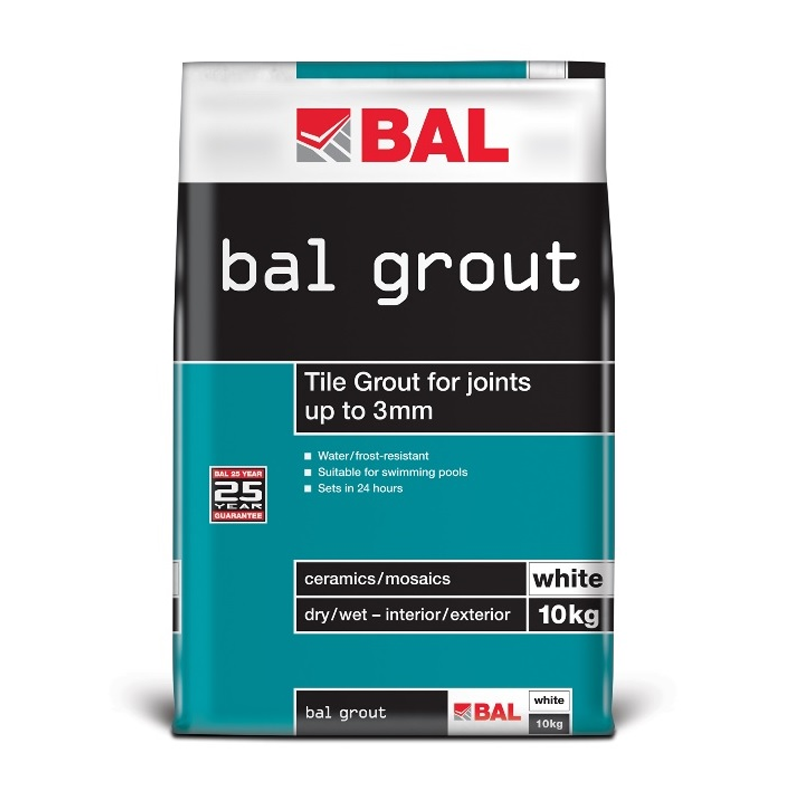 BAL Wall Grout White 10kg Bag | Buy Materials Online from ...